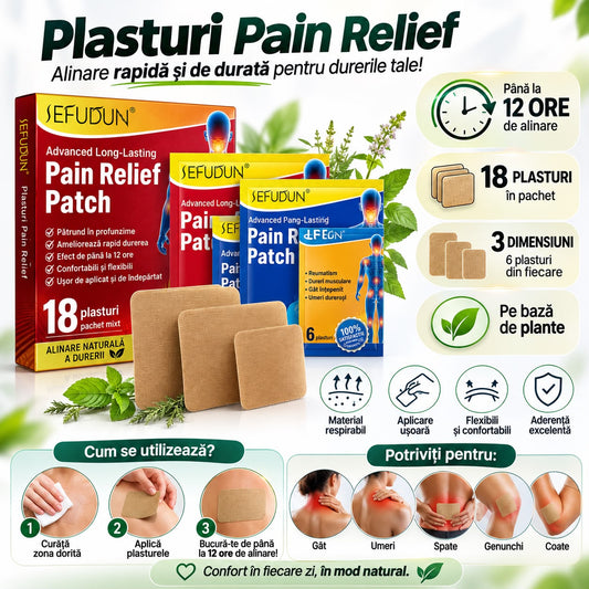 Plasturi naturali pentru alinarea durerii - Pain Relief