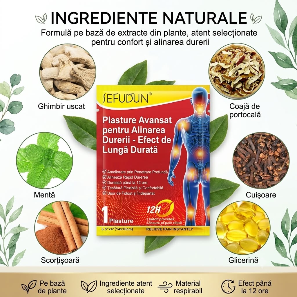Plasturi naturali pentru alinarea durerii - Pain Relief